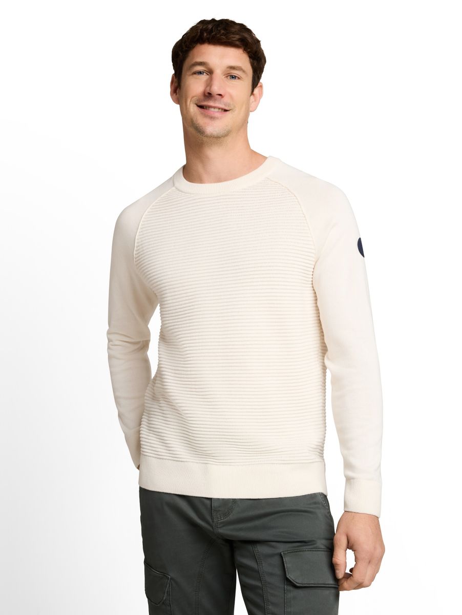 Strickpullover mit Ottoman Struktur
