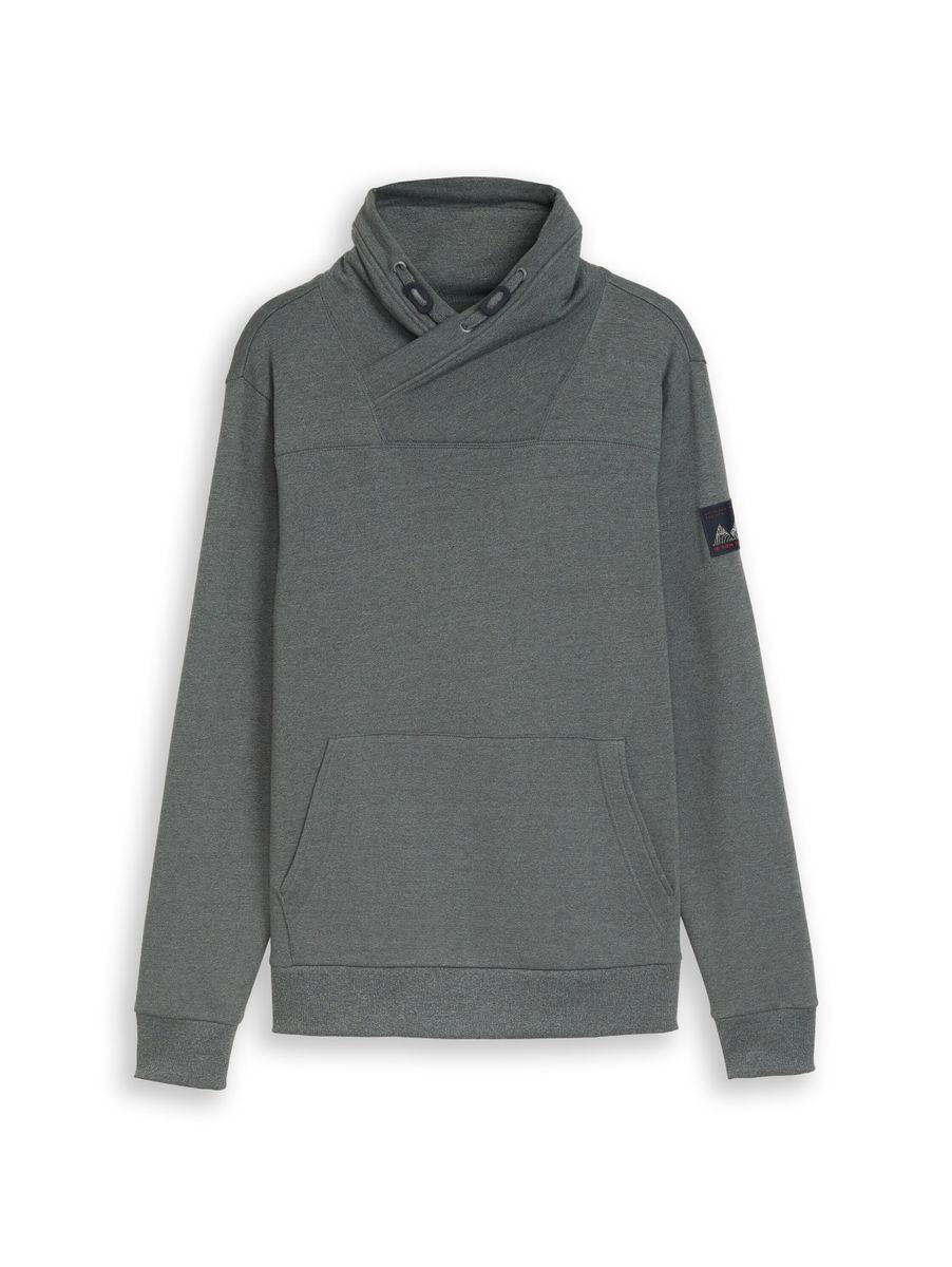 Snood Sweatshirt in Melange-Optik