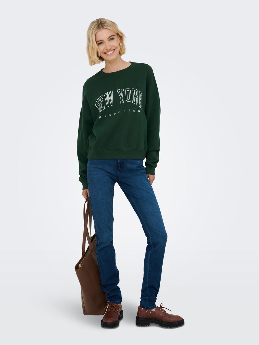 ONLSWEAT LIFE L/S CREW O.SIZE STATE NOOS