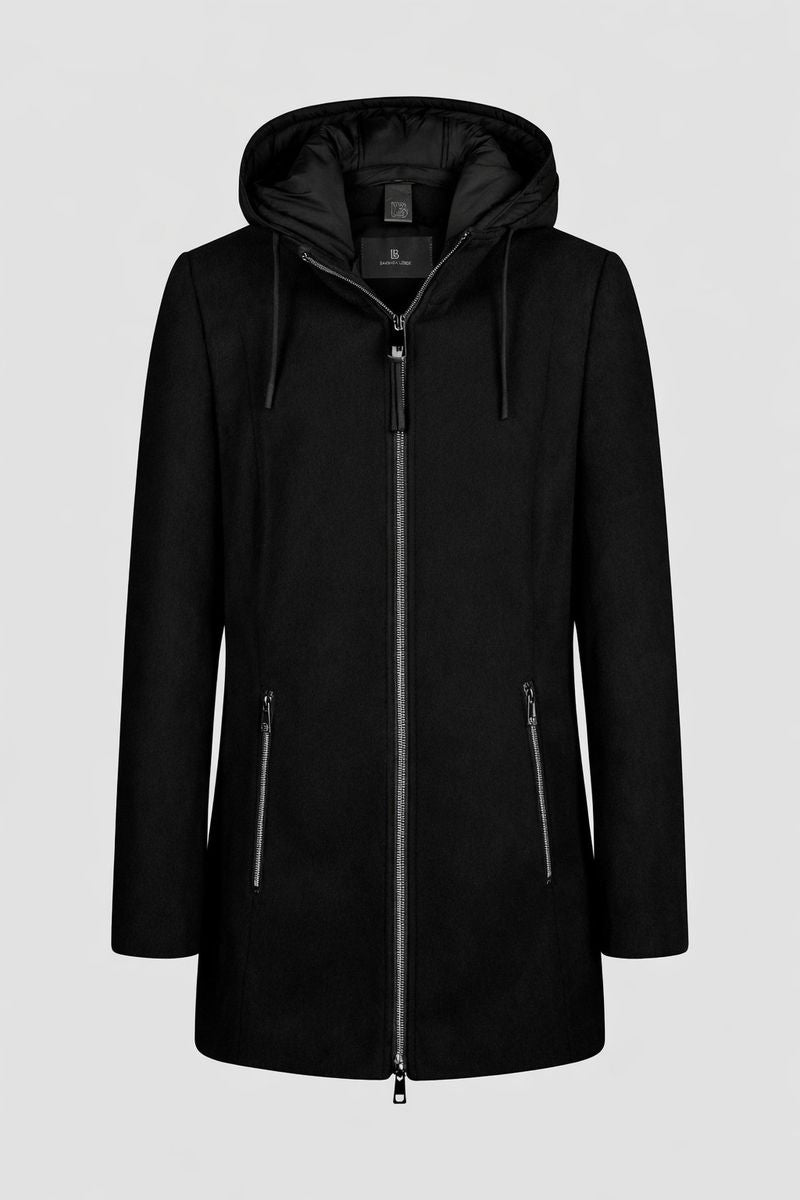 Wolljacke mit Kapuze
