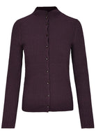 Rib Turtleneck cardigan