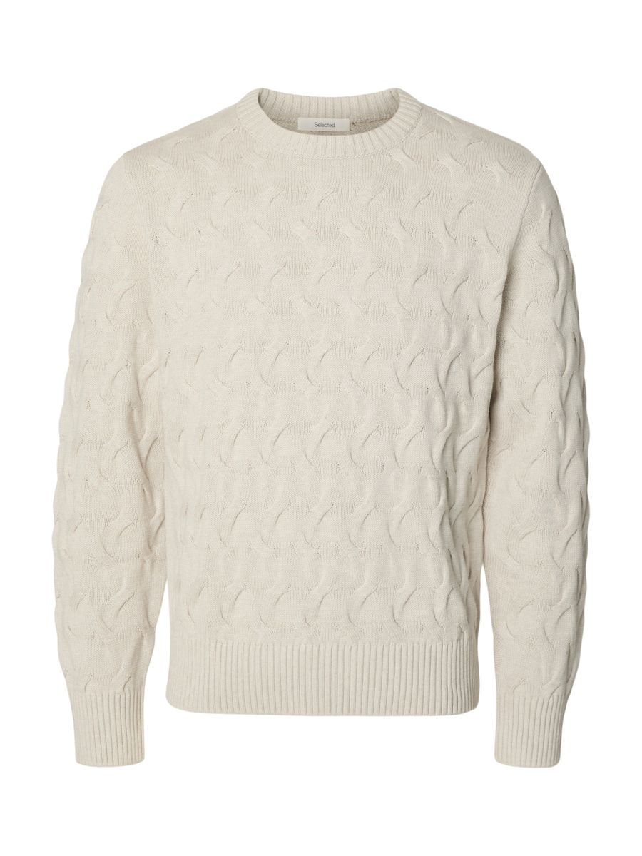 SLMCARLOS LS CABLE CREW NECK NOOS