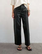 TSTALLA COATED BARREL TROUSERS