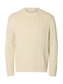 SLMBRAUN KNIT CABLE CREW NOOS