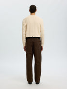 SLMBRAUN KNIT CABLE CREW NOOS