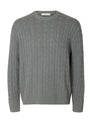 SLMBRAUN KNIT CABLE CREW NOOS