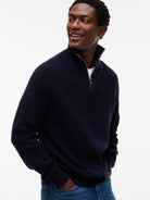 FISHERMAN RIB ZIP MOCK