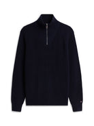FISHERMAN RIB ZIP MOCK