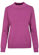 Stehbund-Pullover,1/1 Arm, uni