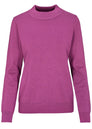 Stehbund-Pullover,1/1 Arm, uni