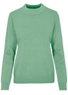 Stehbund-Pullover,1/1 Arm, uni