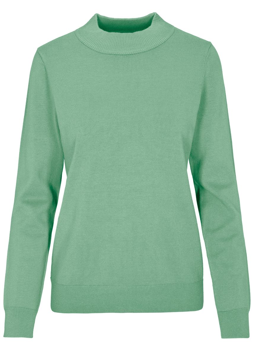 Stehbund-Pullover,1/1 Arm, uni