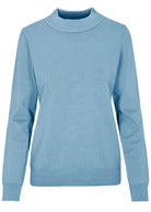 Stehbund-Pullover,1/1 Arm, uni