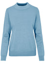 Stehbund-Pullover,1/1 Arm, uni
