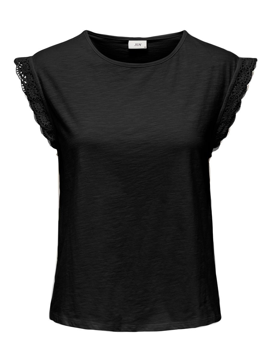 JDYSALVA LIFE S/L CROCHET TOP JRS N
