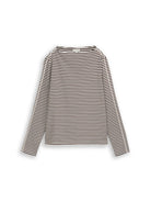 Loose Fit Langarmshirt mit Streifenmuster