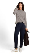 Loose Fit Langarmshirt mit Streifenmuster