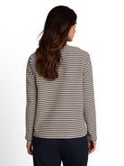 Loose Fit Langarmshirt mit Streifenmuster
