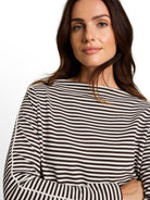 Loose Fit Langarmshirt mit Streifenmuster