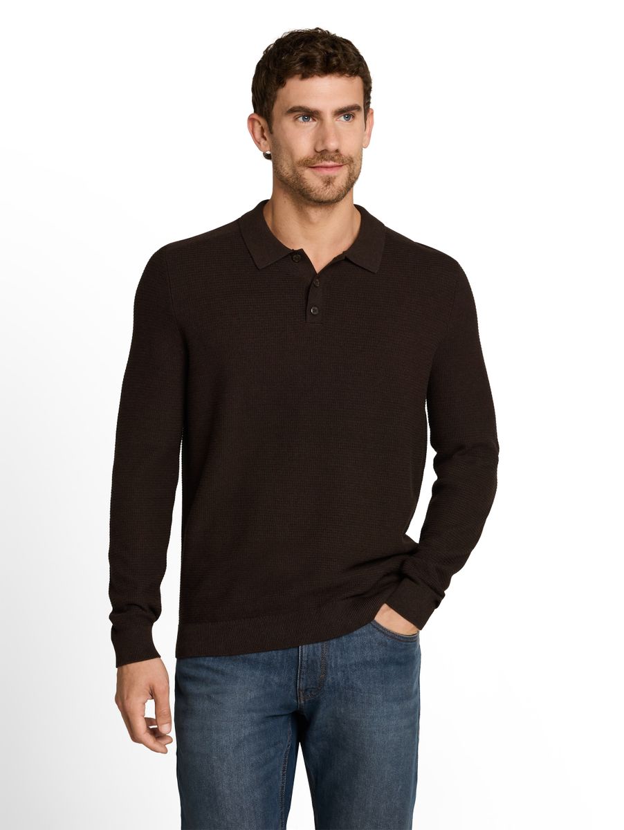 Strickpullover mit Polokragen