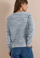 Pullover mit Rundhals und Space-Dye-Optik