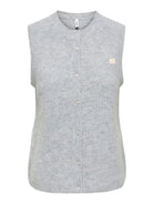 ONLVIGGA SL O-NECK BADGE BUTTON VEST KNT