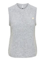 ONLVIGGA SL O-NECK BADGE BUTTON VEST KNT