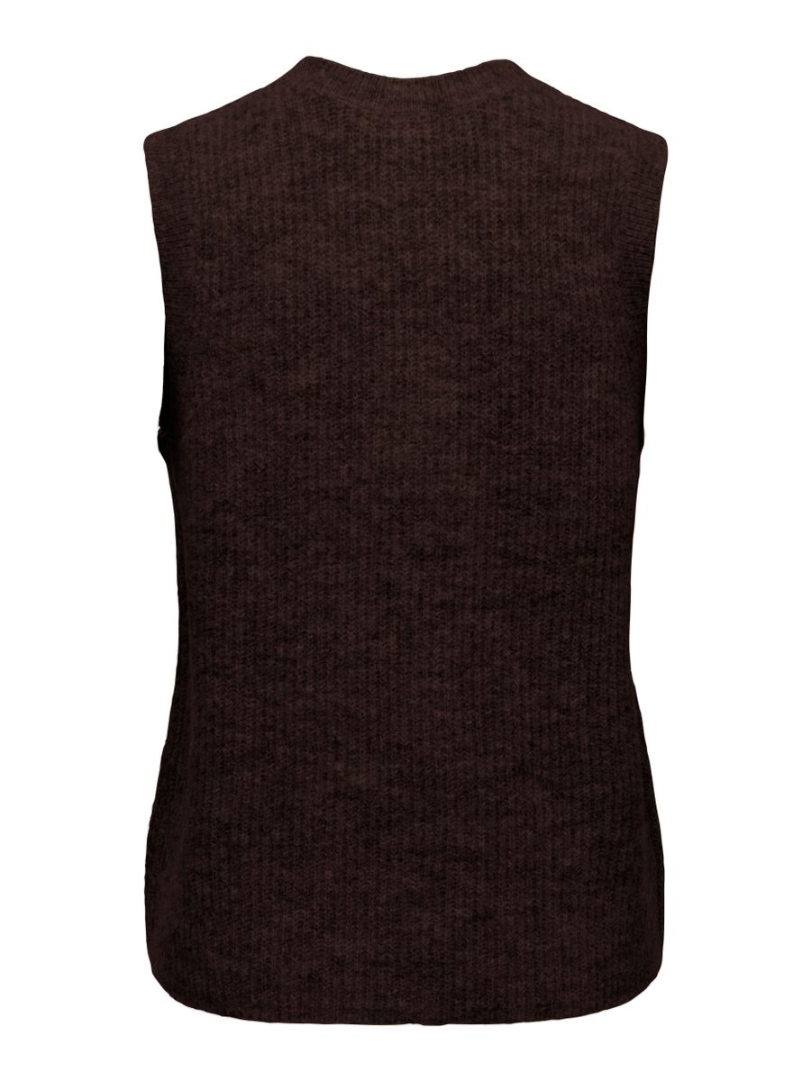 ONLVIGGA SL O-NECK BADGE BUTTON VEST KNT