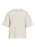 VINIKOLINA O-NECK 2/4 KNIT TOP - NOOS