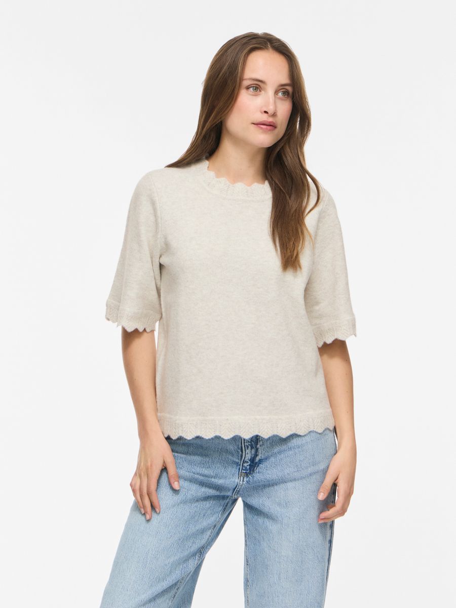 VINIKOLINA O-NECK 2/4 KNIT TOP - NOOS
