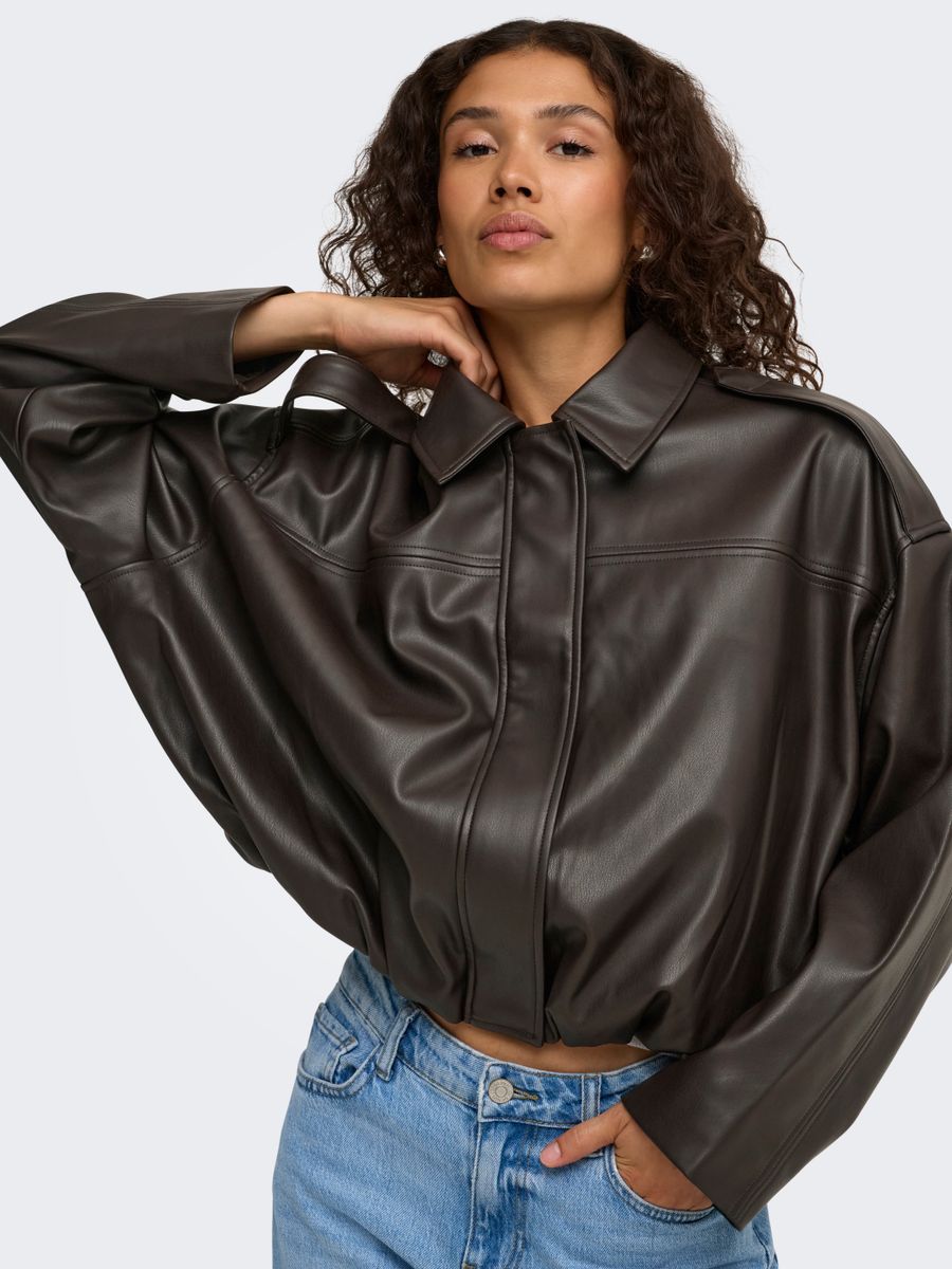 JDYANE FAUX LEATHER BAT JACKET OTW NOOS