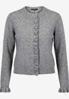 Strickjacke Damen  mit Rüschen
