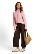 Loose Fit Strickpullover mit Wollanteil