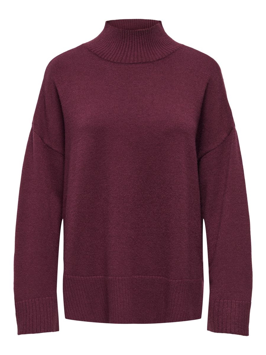 ONLMARY LS HIGH NECK SLIT KNT NOOS