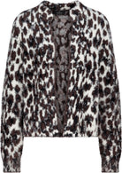 Flauschige Leo-Strickjacke