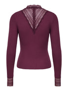 ONLTILDE L/S HIGH NECK LACE TOP JRS NOOS