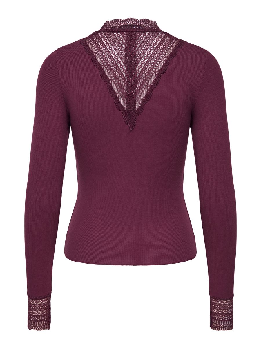ONLTILDE L/S HIGH NECK LACE TOP JRS NOOS