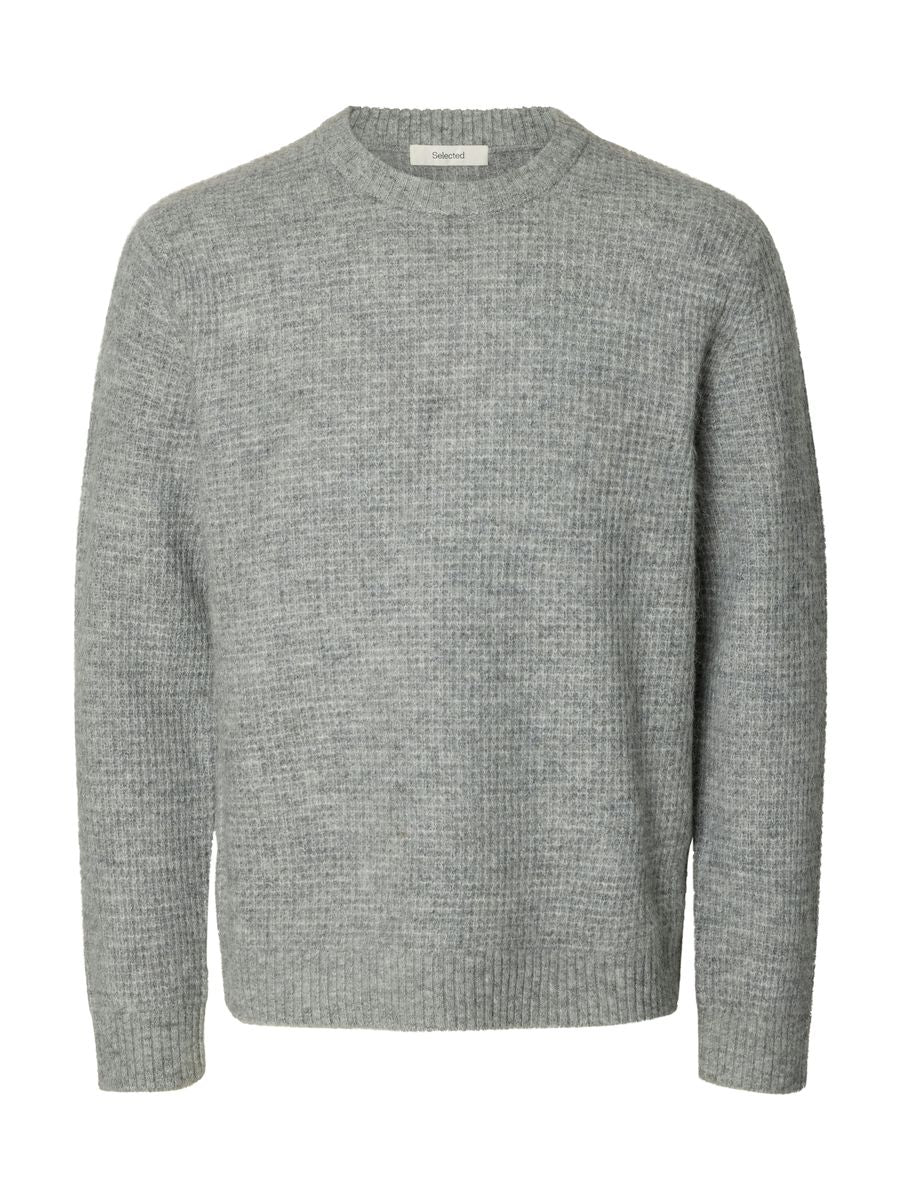 SLMRAI LS KNIT WAFFLE CREW NECK