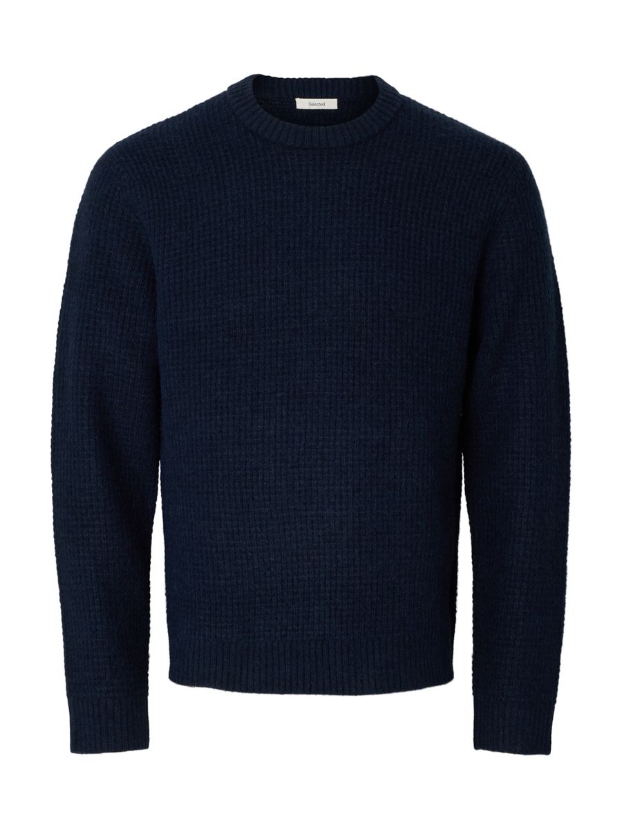 SLMRAI LS KNIT WAFFLE CREW NECK