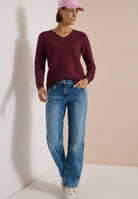 Pullover im Two-Tone-Look mit V-Neck