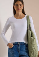Basic Langarm Shirt mit Rundhals