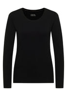 Basic Langarm Shirt mit Rundhals