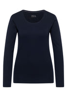 Basic Langarm Shirt mit Rundhals