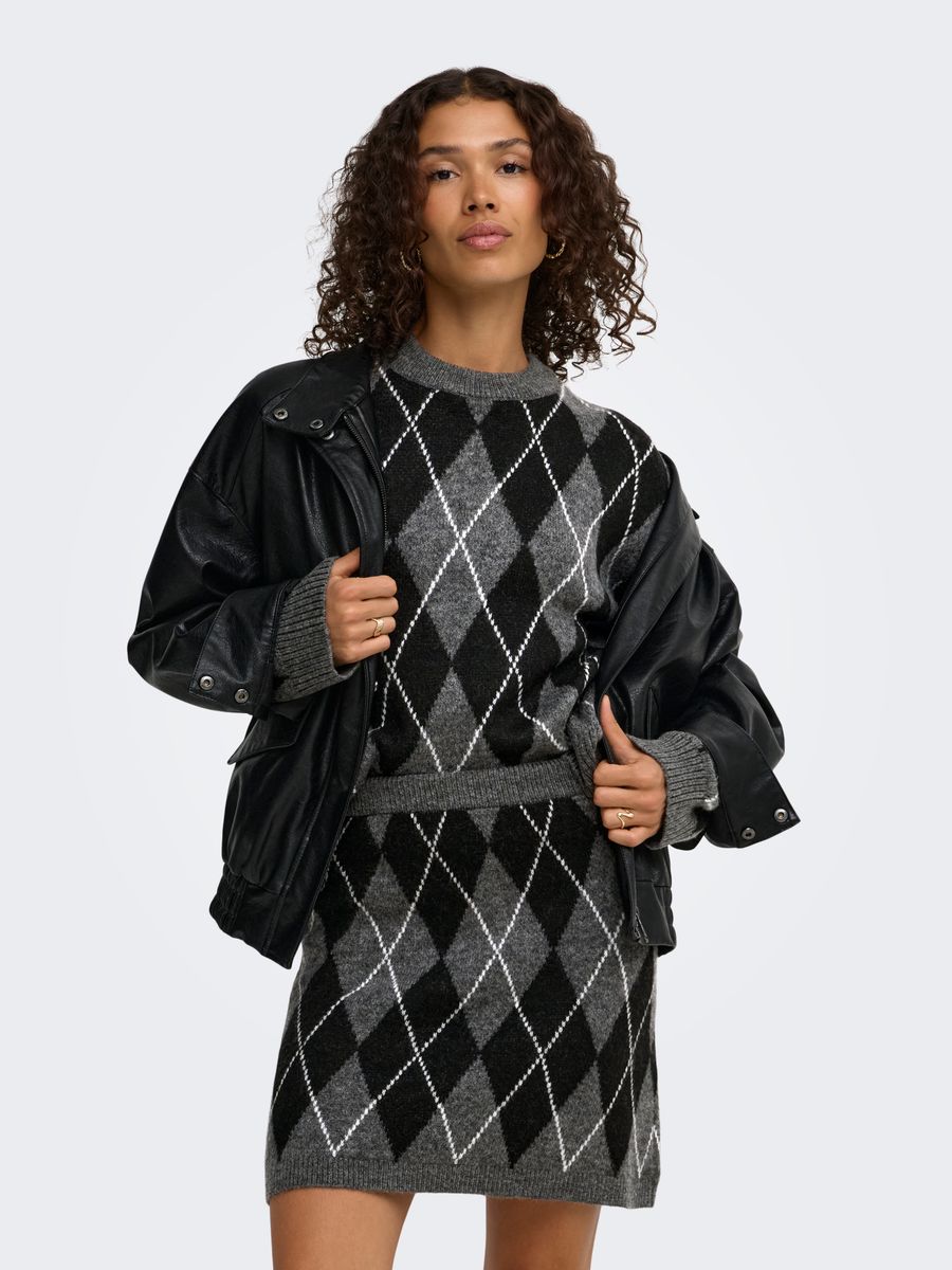 JDYBIANKA L/S ARGYLE PULLOVER KNT NOOS