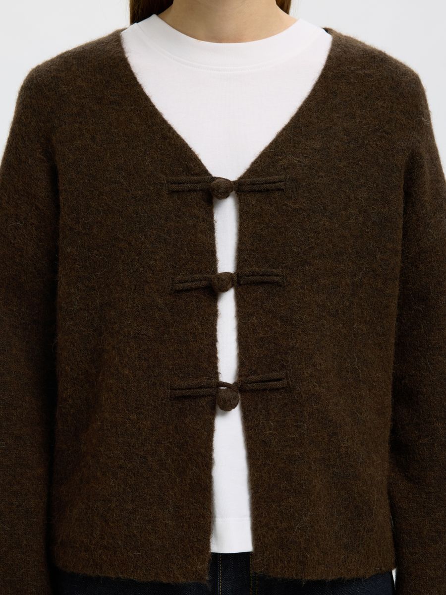 SLWLULU LS DUFFLE KNIT CARDIGAN