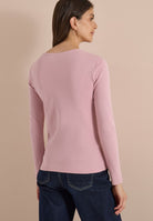 Basic Langarm Shirt mit Rundhals