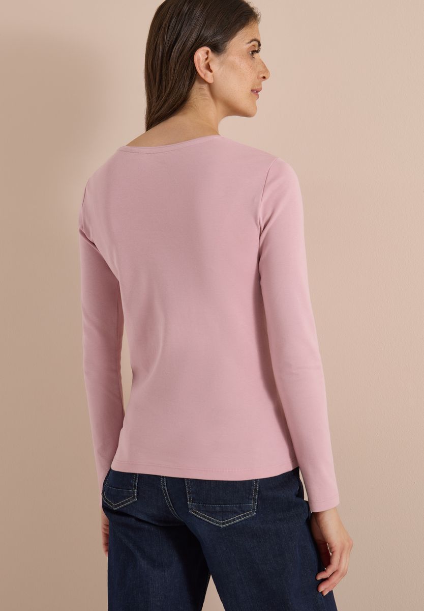 Basic Langarm Shirt mit Rundhals