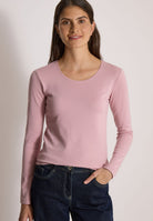 Basic Langarm Shirt mit Rundhals