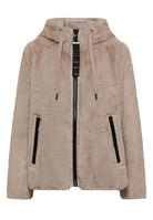 Fake Fur Jacke mit Softshelldetails
