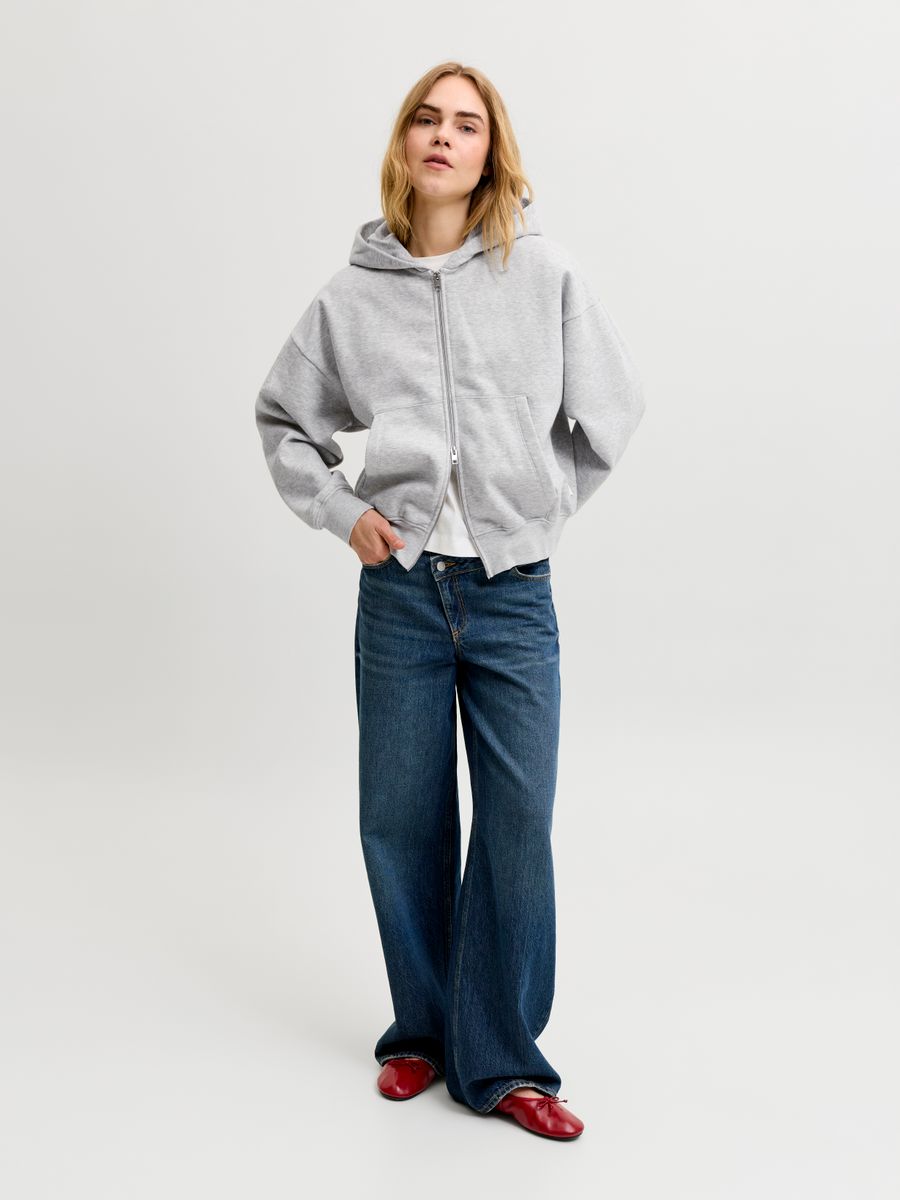 JXSOPHIA BOXY LS ZIP HOOD SWT